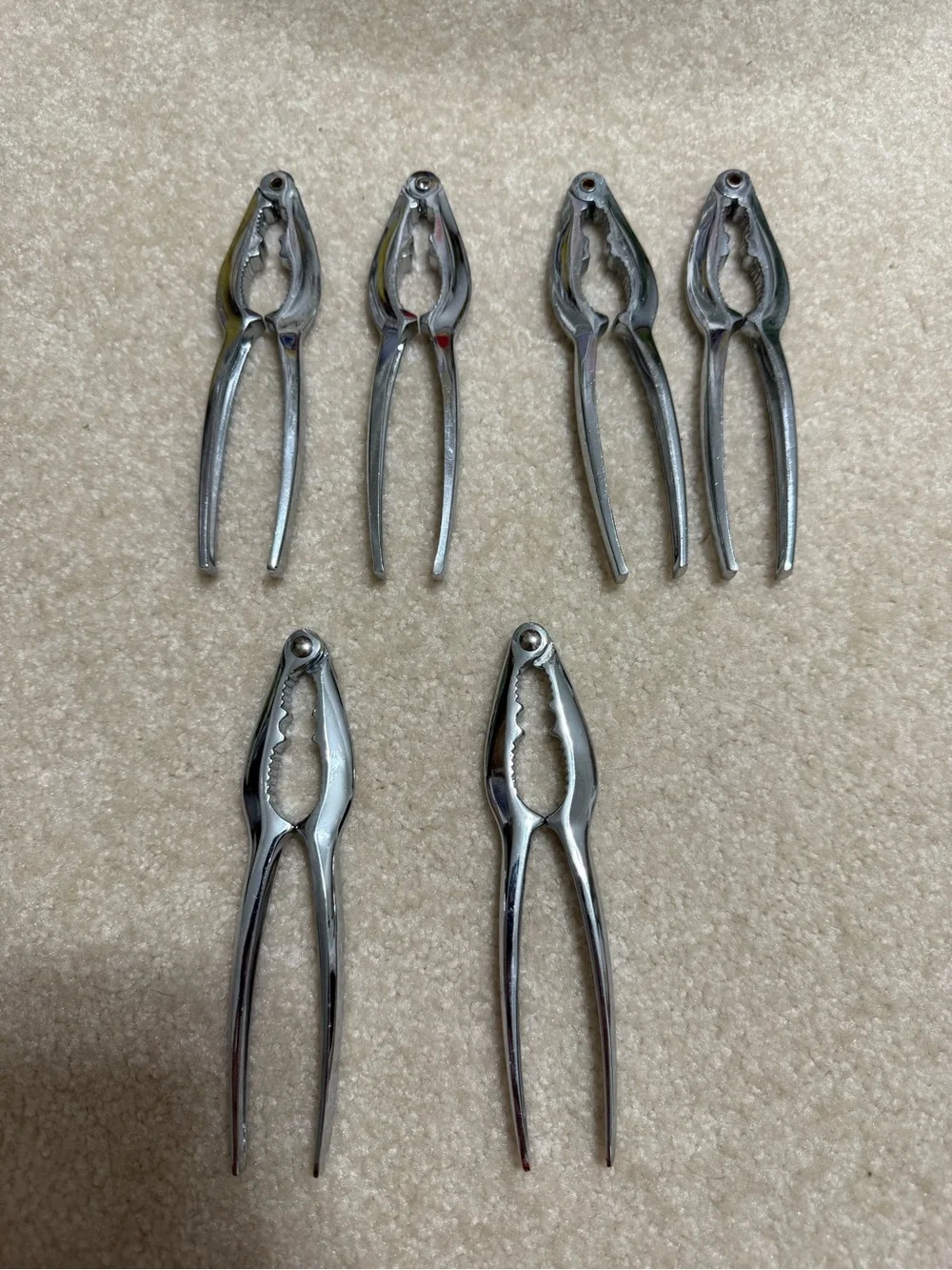 Set of 6 Metal Seafood Crab Crackers